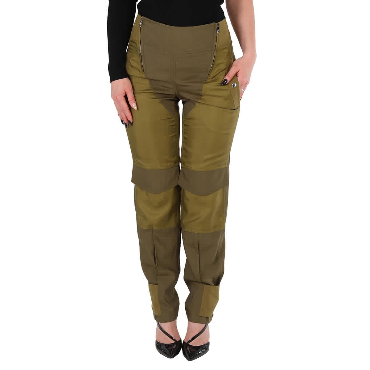 BURBERRY Dark Seaweed Green Cargo Pants Brand Size 4 US Size 2