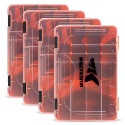 Image of KastKing Tackle Boxes, Plastic Box, Plastic Storage Organizer Box with Removable Dividers - Fishing Tackle Storage - Box Organizer - 2 Packs /4 Packs Tackle Trays - Parts Box