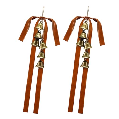 Badiman 2 Campanas Navideñas de Diseño Vintage con Lazo para Y Reuniones Familiares.