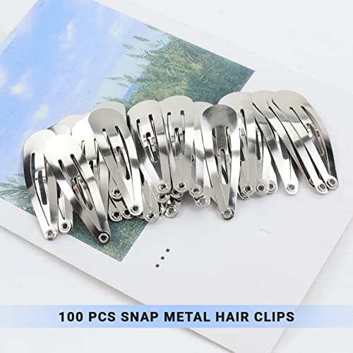 Lawie Pack de 100 Pinzas de Metal Plateadas de 4 CM para Cabello miniatura 7