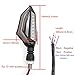 evomosa Universal 10mm Motorcycle 12 LED Turn Signal Lights Blinker Front Rear Lights Indicator