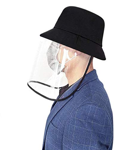 Anti Saliva Protective Hat with Clear Face Shield Full Face Isolation Hat Anti-Pollution