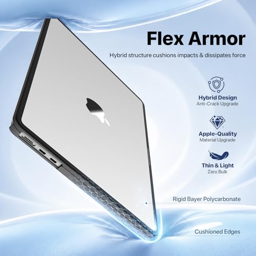 Image of Soonjet for MacBook Air 13 inch Case M5 M4 M3 M2 2026-2022 Clear Cover 13.6