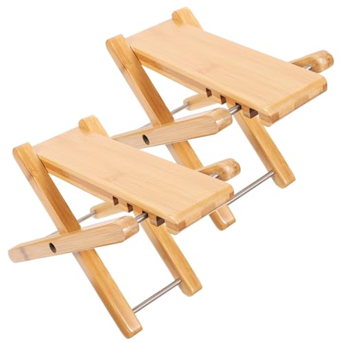 Beavorty 2pcs Folding Anti-Slip Potty Stool Foot Improve Squatting Posture Toilet Footstool for Adults