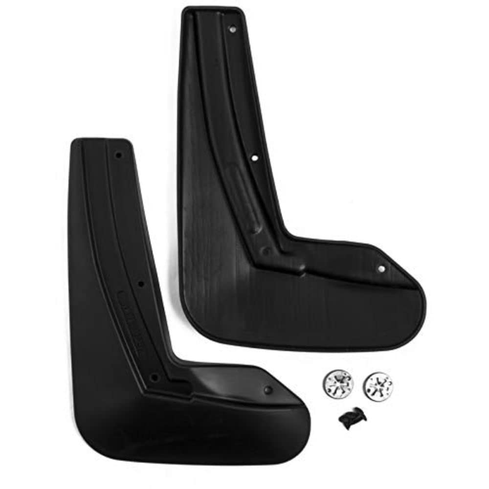 FROSCH EXP.NLF.51.38.E13 Perfect Fit Rubber Mud Flaps Splash Guard Rear Mudguard for Volkswagen Tiguan Year: 17-2 Parts with Attachment, Black