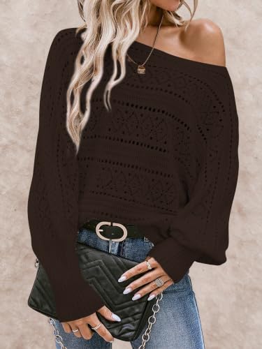 Image of Cakulo Womens Off Shoulder Oversized Pullover Knit Sweater