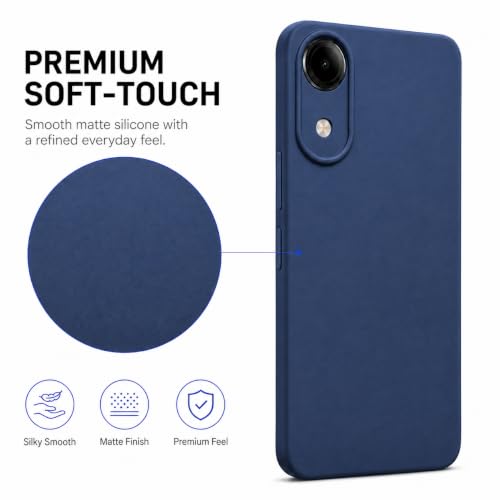 Image of FIRST MART Matte Silicone Back Cover for Vivo T5e - Blue