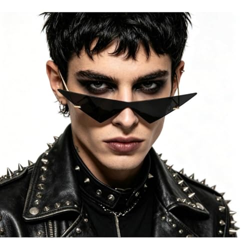 Image of willochra Triangle One Piece Frameless Sunglasses For Women Trendy Ocean Lens Sun Glasses Men Party Prom Sunglasses