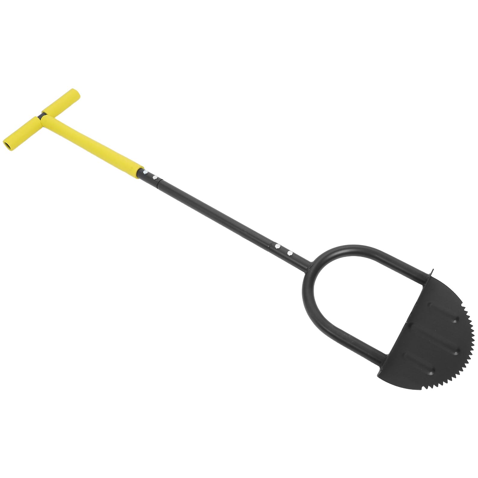 Yardwe Herramienta Aireadora de Suelo Manual con Mango en T, Bordeadora de Césped Dentada para Aflojar Tierra, Pala para Jardín y Huerto, Herramienta Resistente para Jardinería y Cuidado