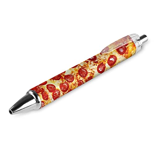 Bolígrafo retráctil con tinta negra Diseño pizza realista miniatura 2