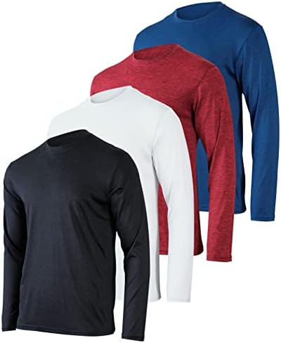 4 Pack: Men's Dry-Fit Moisture Wicking 