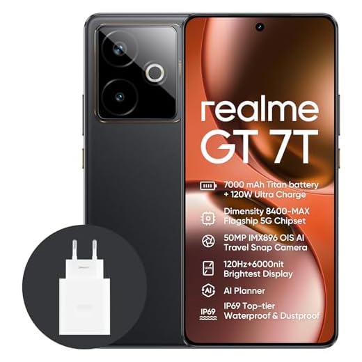 realme GT 7T 5G Smartphone,12+256GB,7000 mAh Battery,120W Charge,Dimensity 8400-MAX Chipset,IMX896 50MP Camera, AI Planner,6000nits Pro-Esports 120Hz Display,IP69,Black,Amazon Exclusive