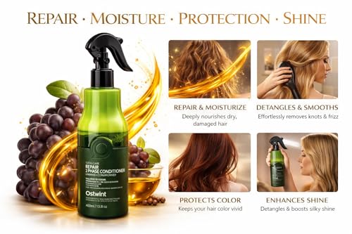 Ostwint Professional Spray Acondicionador Leave-In 400ml miniatura 5