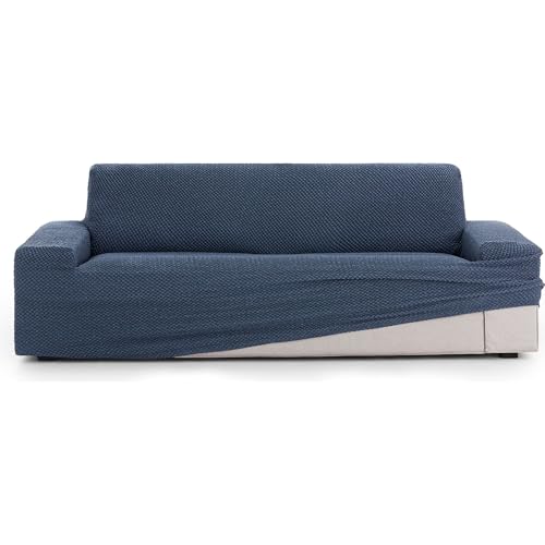 Housse de canapé 3 places bleue universelle et polyvalente pour protection de dossier - 8