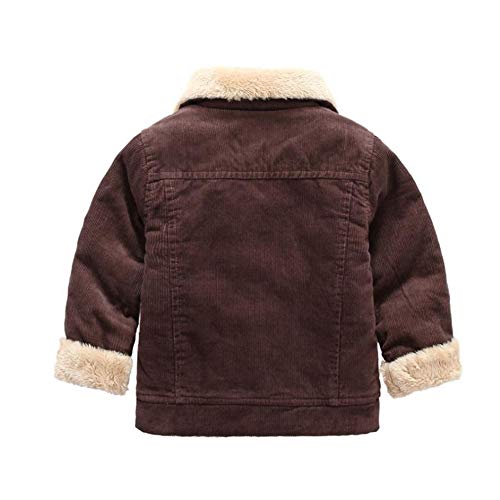 LittleSpring Little Kids Sherpa Lined Trucker Jacket Corduroy Winter Coat for Girls2