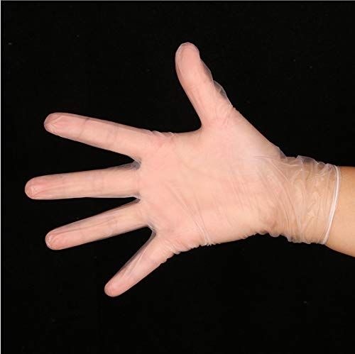 100PCS/Box Powder-Free Protective Gloves Disposable Thickened PVC Gloves Transparent Food for Cosmetologist Safety Glove Box Packaging (L) - Thumbnail 2
