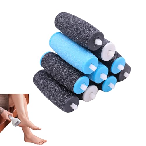 10 Piezas de Recambio para Lima Eléctrica Velvet Smooth, Recambio Pedicura Pies, Rodillos de Pedicura con 3 Tipos de Rugosidad para Eliminar Callos y Durezas, Accesorios para Pies Suaves y Bonitos