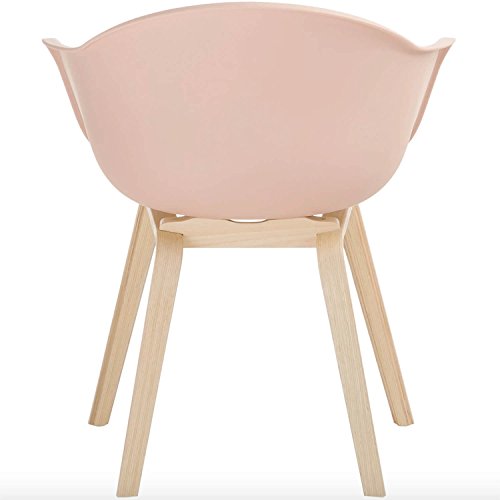 Damiware Romeo 2er Set Esszimmerstuhl - Kunststoff & Buchenholz - Farbe Rosa - Stuhl für Esszimmer/Wohnzimmer/Küche/Büro… – Bild 6