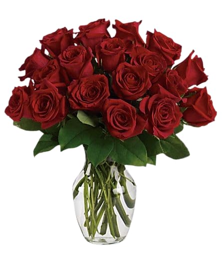 Ramo de Rosas Rojas Frescas con 25 Flores Románticas, Perfecto para Aniversarios y Celebraciones