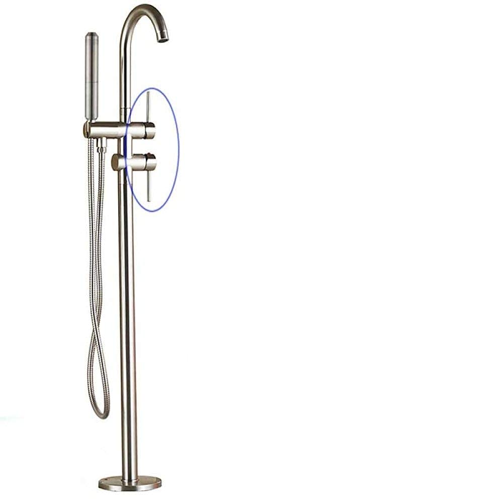 Robinet de baignoire sur sol luxe mitigeur sur colonne bronze noir pour salle de bain design
