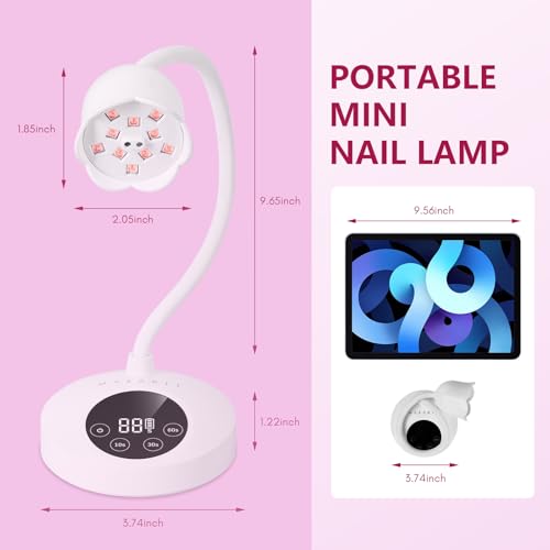 Makartt Lâmpada UV para unha: Mini luz UV para esmalte de unhas de gel Luminoza 10W recarregável LED