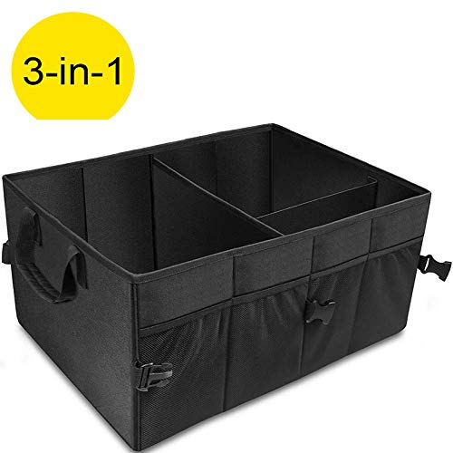 COCOBELA Trunk Organizer for Car, SUV, Auto Truck Organizers-Collapsible Heavy Duty Storage Cargo