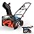 SENIX Corded Snow Blower,18 Inch Snow Thrower, Electric Snow Blower with 8" Clearing Depth, 600lbs/min, Max 33ft Throw Distance, 14Amp,1700 Watt Motor, 4 LED Lights