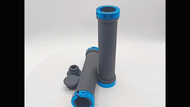 2 Paires Poignées Vélo Ergonomiques - Caoutchouc Antidérapant, Avec Anneaux De Verrouillage En Aluminium
