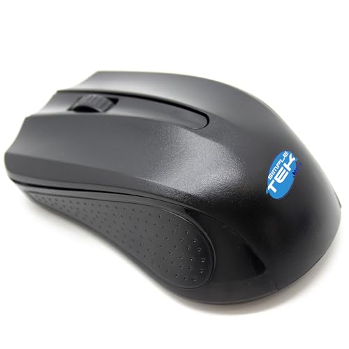 Teclado y ratón inalámbrico árabe Simpletek QWERTY en negro con compatibilidad universal 5