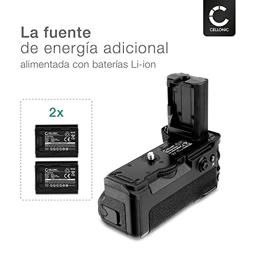 CELLONIC Empuñadura cámaras Compatible con Sony A9, A7 III, A7R III, A7S III Grip fotografía, Camera Grip Vertical con Disparador y Compartimento para baterías VG-C3EM, Rosca 1/4" - imagen 3