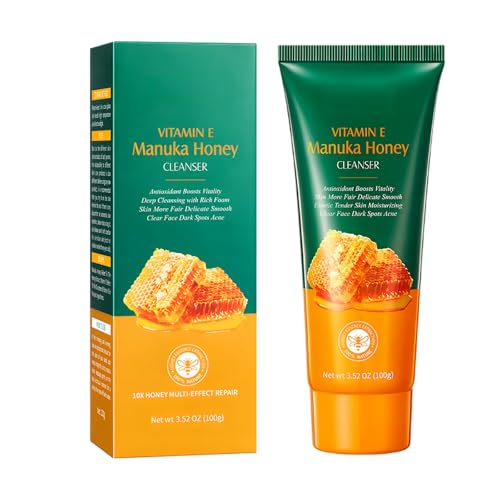 Gel Limpiador Vitamina E 100g, Limpiador Facial VitaminaE Pura, Gel Limpia Maquillaje Residuos Piel, LimpiadorEspuma Densa Vitamina E, GelLimpiador Hidratante No Tirantez