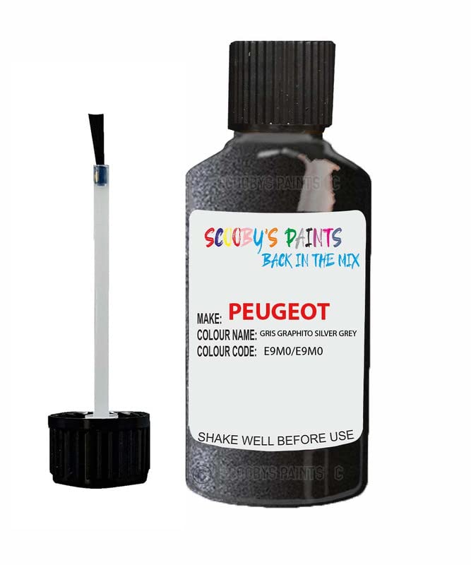 Touch Up Paint For Peugeot Bipper Gris Graphito E9M0 2008-2014 30Ml Bottle Brush Scratch Stone Chip Repair Pen