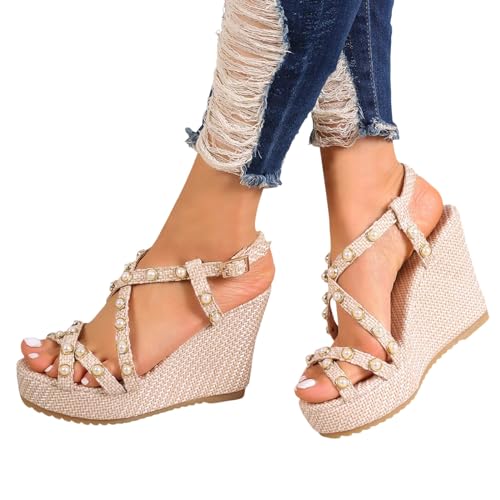 Sandale femme talon compensé chunky et plateforme ajustable à la cheville