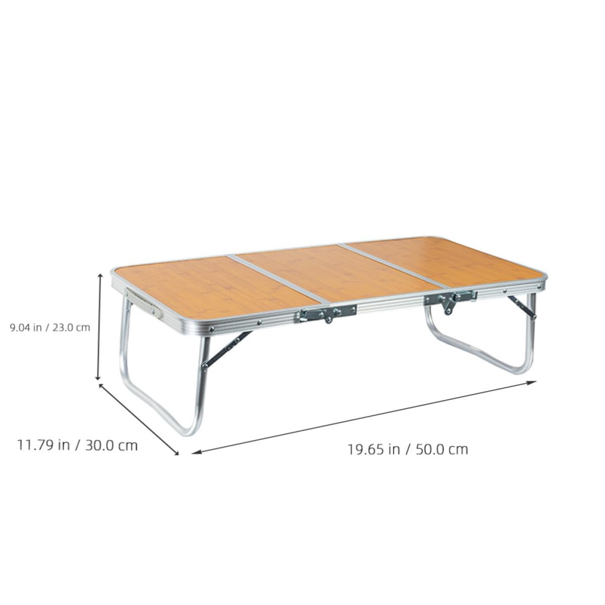 VILLCASE Tavolo da Campeggio Facile da Riporre in Alluminio e Bambù Pieghevole Portatile Multifunzionale per Picnic e Attività All'aperto