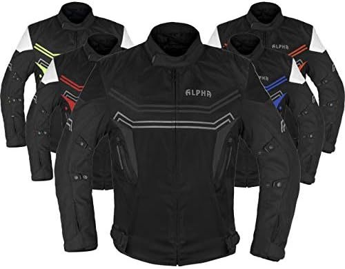 Motorcycle Jacket For Men Enduro Dualsport Riding High Visibility Dirtbike Ce Armor Waterproof All Season (BLACK, LARGE)