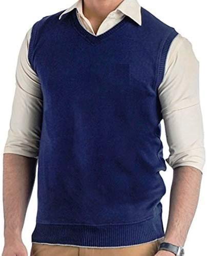 fashion sutra Men's Reversible Sleeveless Sweater (Blue-Maroon) (Only 1)-picture-59