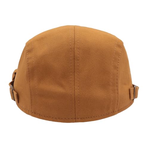 Image of ZLYC Men Cotton Flat Cap Summer Scally Ivy Gatsby Newsboy Beret Driver Cabbie Hunting Hat