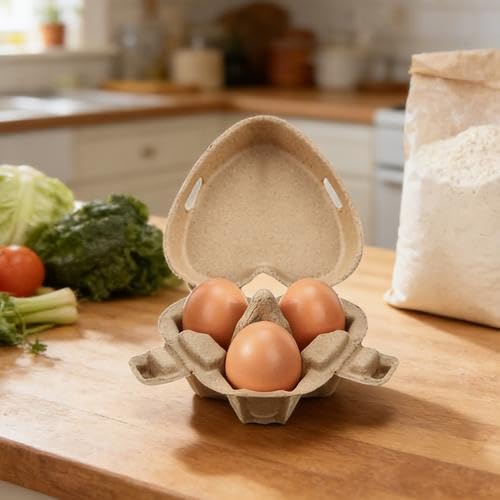 30 scatole per uova a forma di cuore, 3 pezzi, porta uova di carta, vassoio riutilizzabile per uova di gallina, per fattoria, regali, frigorifero