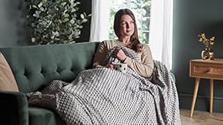 Silentnight Weighted Blanket Cover - Reversible and Removable Cover for Weighted Blankets with Corner Ties and Zip Closure Machine Washable - Grey