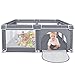 Froadp Parcs et Enclos pour Bébé Intérieur, Playpens Pliable pour Enfants, Barrière de Sécurité avec Filet Respirant et Base Antidérapante, Centre d'Activité Mobile Grille de Protection (180x150x68cm)