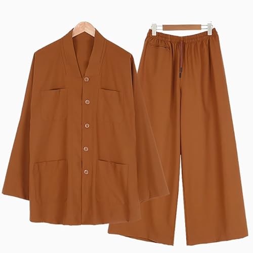 Monk Robe Meditation Cloak,Monk Robes Short Coats Monk Clothes Monk Clothes Suitable for Men and Women in All Seasons