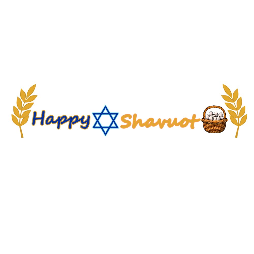 FULL WIN SHOP Happy Shavuot Banner Party Supplies Mantel Fireplace Garland Decoration