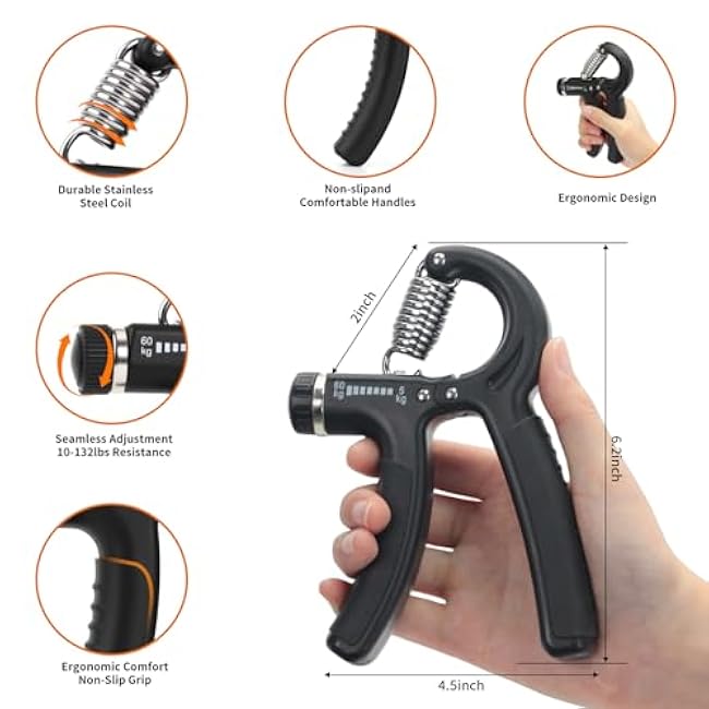 Twister Arm Trainer Adjustable Chest Workout Equipment Set for Men & Women, Portable Power Twister Bar Forearm Triceps Arm Hand Enhanced Exercise Strengthener at Home Gym Fitness Training Equipment