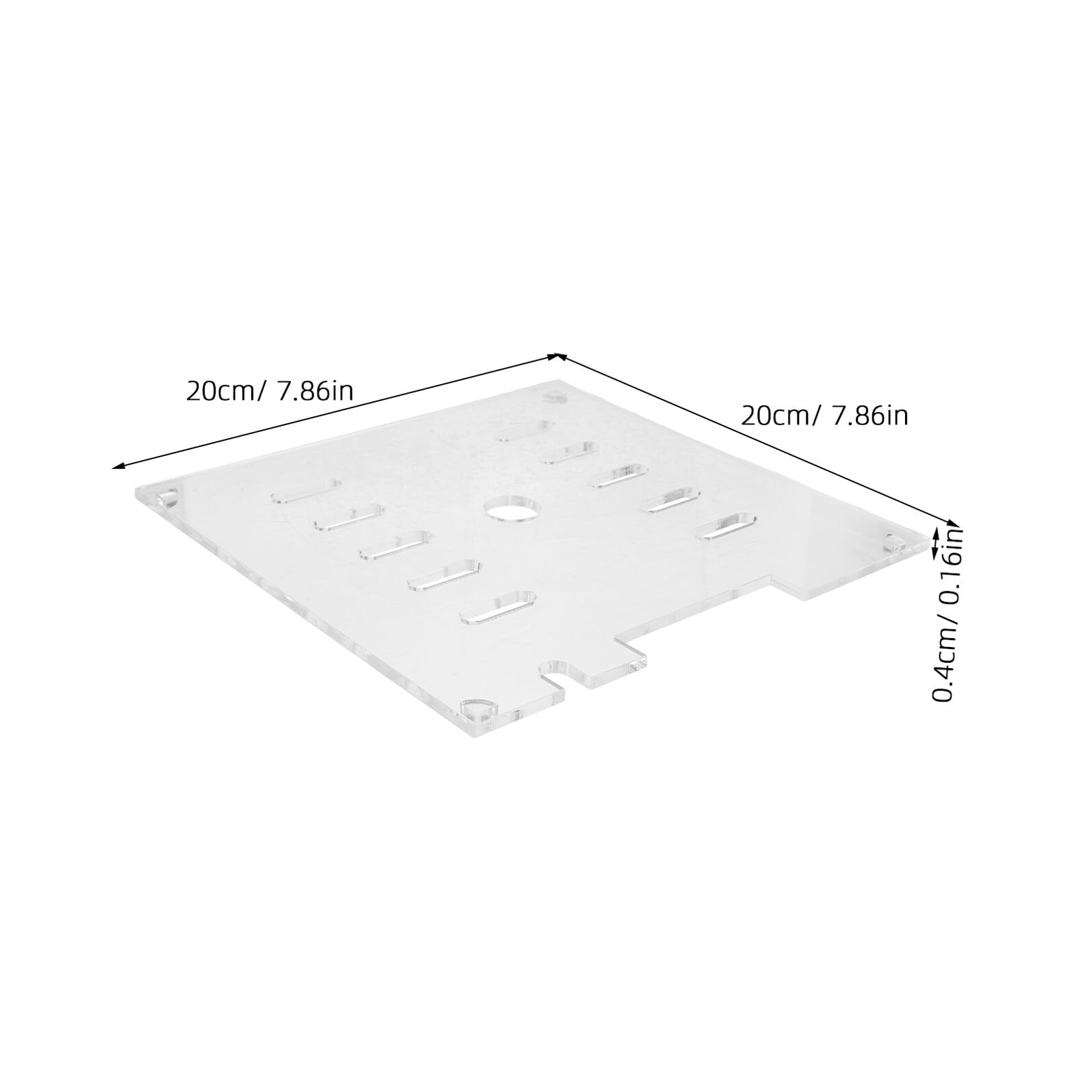 ARTIBETTER Couvercle en Acrylique Transparent 20x20 Cm pour Aquarium, Couvercle de Protection Anti-Saut Carré avec Grille, Accessoire pour Poissons, Crevettes et Tortues Aquatiques