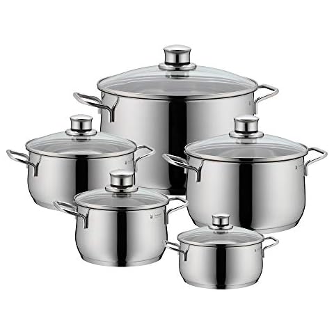 WMF Diadem Plus Cromargan 5-Piece Pot Set Cover