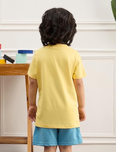 Image of Amazon Brand - Symbol Boys 100% Cotton Graphic Printed Half Sleeves T-Shirt | Age 2-6 Years