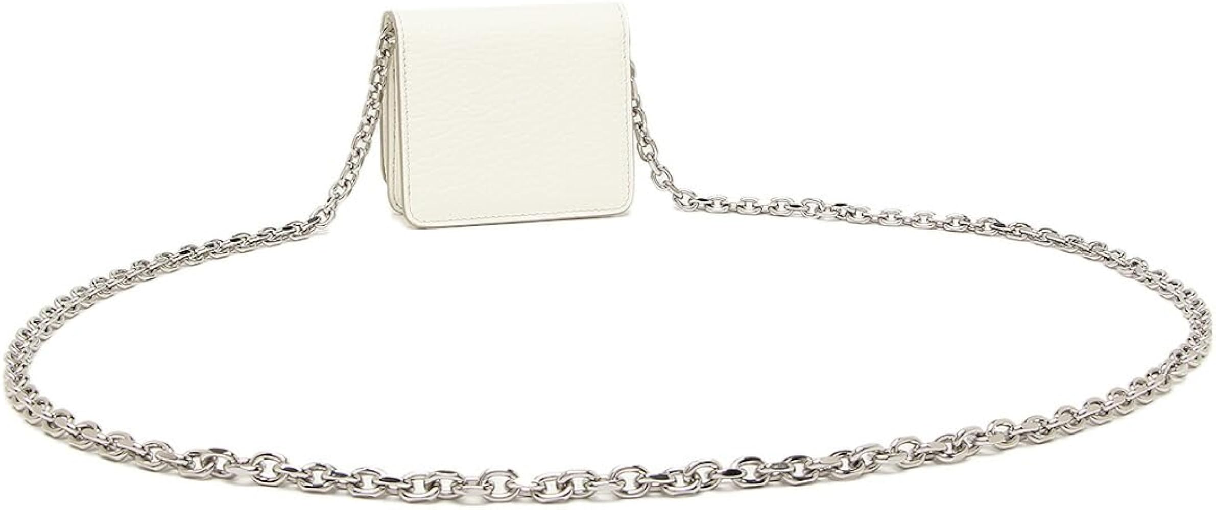 maison margiela ホワイトレザー チェーンウォレット Maison Margiela メゾン・マルジェラ レザー ショルダーバッグ - FARFETCH