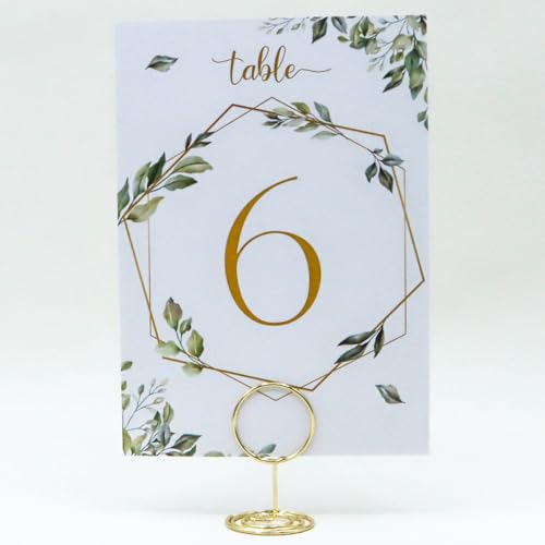 Wedding Table Numbers 1-20 for Wedding Reception with Gold Holders...
