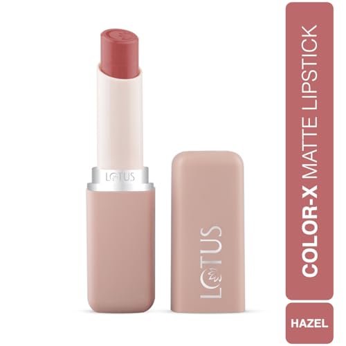 Image of Lotus Make-Up Color X Matte Lipstick | Long - Lasting | Vitamin E Infused | Smudge Proof | Bold | Highly Pigmented | Weightless Finish | HAZEL - 26 | 3.8g