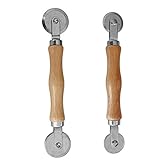 Screen Rolling Tool-2PCS Nylon Spline Repair Roller Installation Tool with Wooden Handle and Steel Bearing Wheel -A Must Have Tool for Installing Window and Door Screens